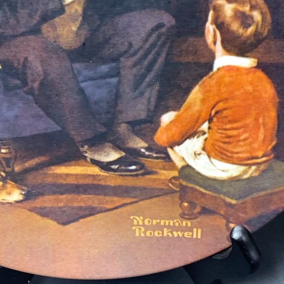 Bradford Exchange Norman Rockwell The Tycoon Knowles Plate - Picture 2 of 4